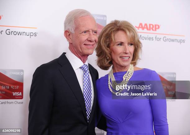 Chesley "Sully" Sullenberger and wife Lorrie Sullenberger attend AARP's 16th annual Movies For Grownups Awards at the Beverly Wilshire Four Seasons...