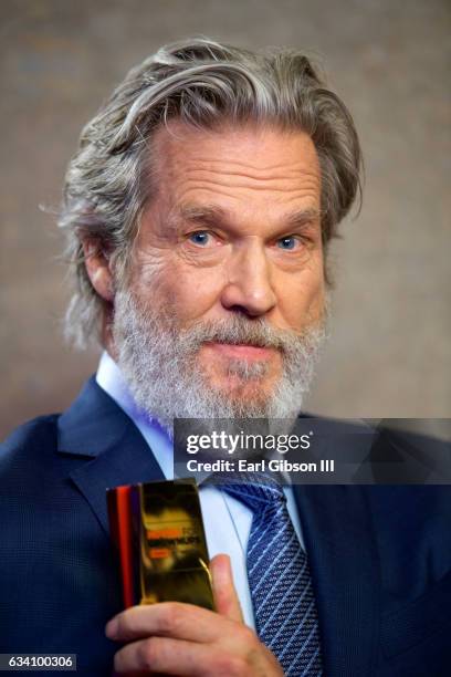 Actor Jeff Bridges poses for a photo at AARP's 16th Annual Movies For Grownups Awards at the Beverly Wilshire Four Seasons Hotel on February 6, 2017...