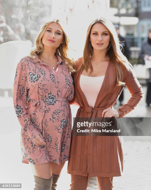 Sam Faiers and Billie Faiers At The Minnie's Beauty Bus - Photocall on February 7, 2017 in London, United Kingdom.