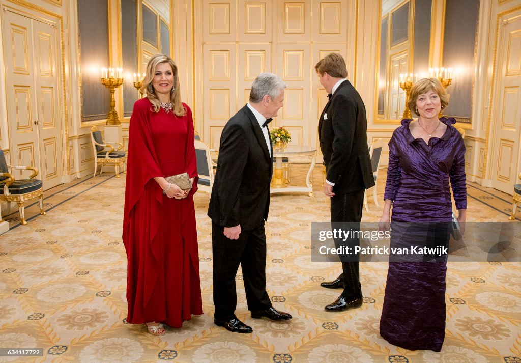 King Willem-Alexander and Queen Maxima host Dinner for German President Gauck