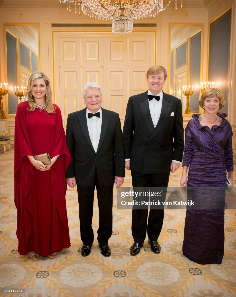 King Willem-Alexander and Queen Maxima host Dinner for German President Gauck