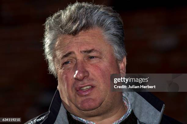 Trainer Paul Nicholls during a media open day at his stables on February 7, 2017 in Ditcheat, Somerset.