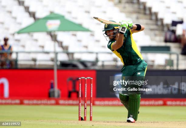 Faf du Plessis of the Proteas during the 4th ODI between South Africa and Sri Lanka at PPC Newlands on February 07, 2017 in Cape Town, South Africa.