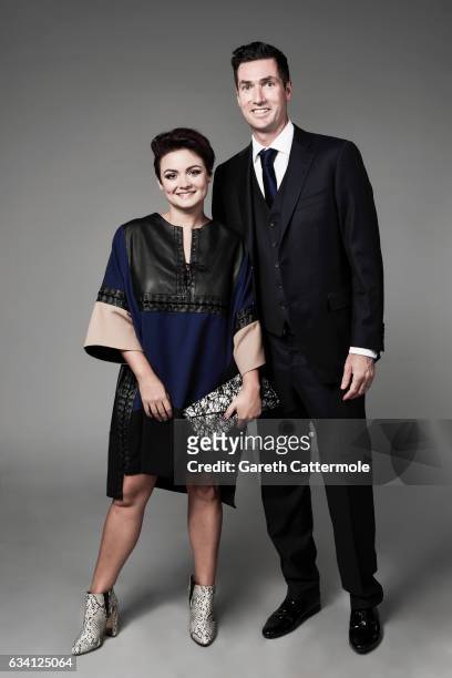 Fiona O'Carroll and husband Martin Delany attend the National Television Awards - Portrait Studio at The O2 Arena on January 25, 2017 in London,...