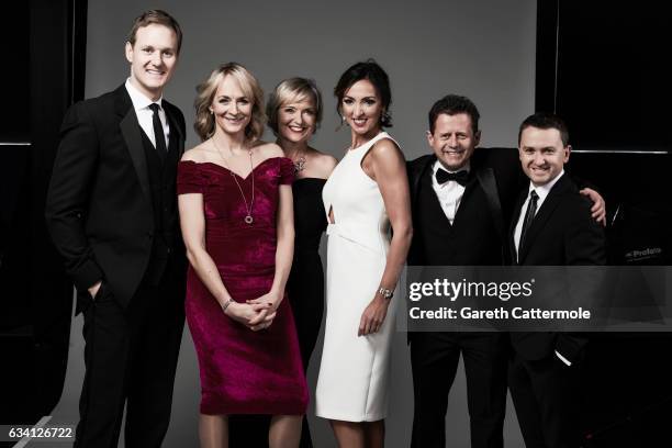 Breakfast presenters Dan Walker, Louise Minchin, Carol Kirkwood, Sally Nugent, Mike Bushell and guest attend the National Television Awards -...