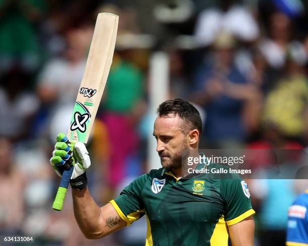Faf du Plessis of the Proteas during the 4th ODI between South Africa and Sri Lanka at PPC Newlands on February 07, 2017 in Cape Town, South Africa.