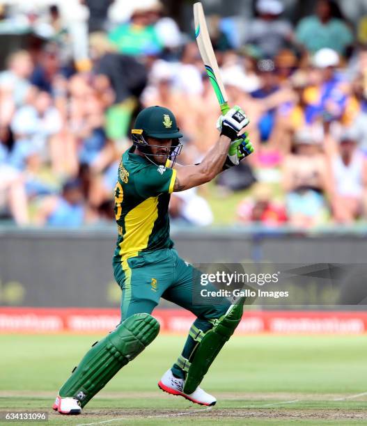 Faf du Plessis of the Proteas during the 4th ODI between South Africa and Sri Lanka at PPC Newlands on February 07, 2017 in Cape Town, South Africa.