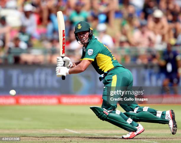 De Villiers of the Proteas in action during the 4th ODI between South Africa and Sri Lanka at PPC Newlands on February 07, 2017 in Cape Town, South...