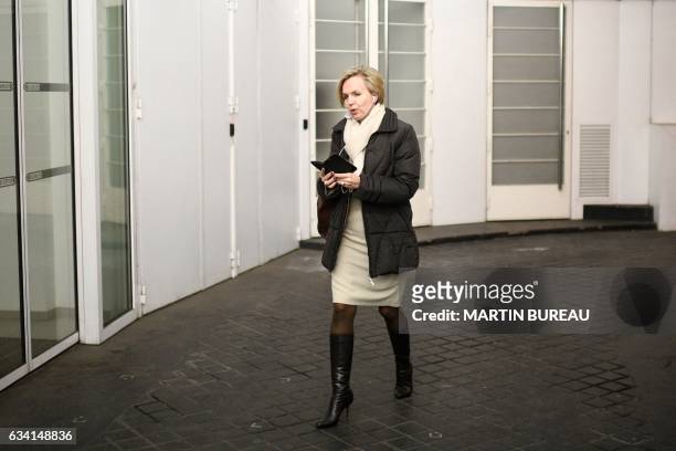 First Deputy Mayor of Bordeaux Virginie Calmels arrives for a political committee of the French right wing party LR at the party headquarters in...