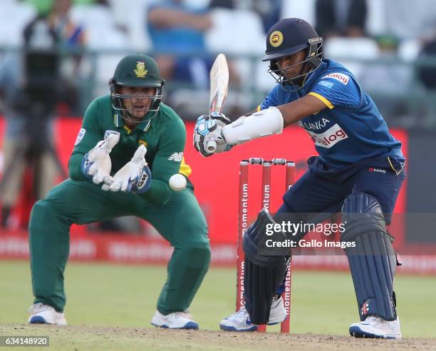 Kusal Mendis of Sri Lanka during the 4th ODI between South Africa and Sri Lanka at PPC Newlands on February 07, 2017 in Cape Town, South Africa.