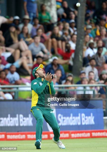 Farhaan Behardien of the Proteas during the 4th ODI between South Africa and Sri Lanka at PPC Newlands on February 07, 2017 in Cape Town, South...