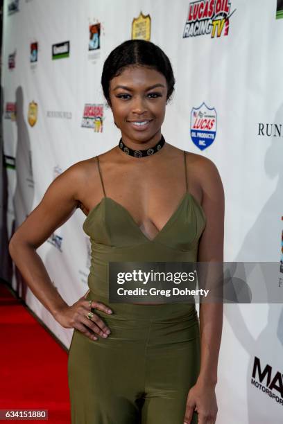 Actress Javicia Leslie attends the Premiere Of Sony Pictures Home Entertainment's "Running Wild" at TCL Chinese Theatre on February 6, 2017 in...