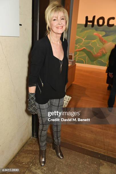 Julia Somerville attends a private view of the David Hockney retrospective at the Tate Britain on February 7, 2017 in London, England.