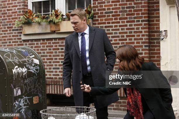 The Architect" Episode 414 -- Pictured: Diego Klattenhoff as Donald Ressler, Megan Boone as Elizabeth Keen --