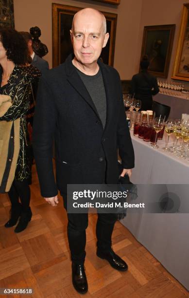 Neil Tennant attends a private view of the David Hockney retrospective at the Tate Britain on February 7, 2017 in London, England.