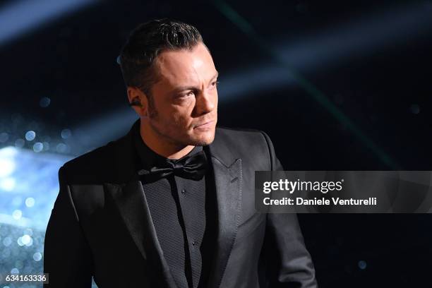 Tiziano Ferro attends the opening night of the 67th Sanremo Festival 2017 at Teatro Ariston on February 7, 2017 in Sanremo, Italy.