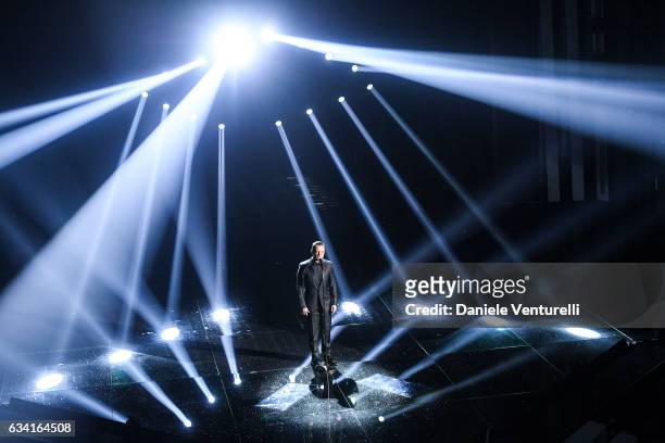 Tiziano Ferro attends the opening night of the 67th Sanremo Festival 2017 at Teatro Ariston on February 7, 2017 in Sanremo, Italy.
