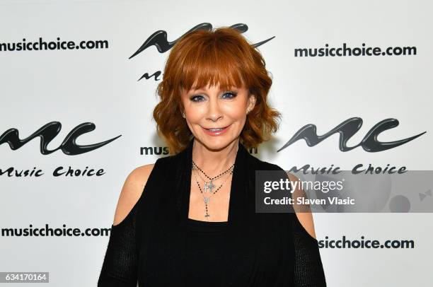 Singer Reba McEntire visits Music Choice on February 7, 2017 in New York City.