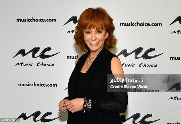 Singer Reba McEntire visits Music Choice on February 7, 2017 in New York City.