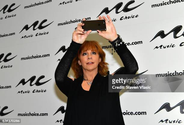 Singer Reba McEntire visits Music Choice on February 7, 2017 in New York City.