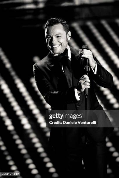 Tiziano Ferro attends the opening night of the 67th Sanremo Festival 2017 at Teatro Ariston on February 7, 2017 in Sanremo, Italy.