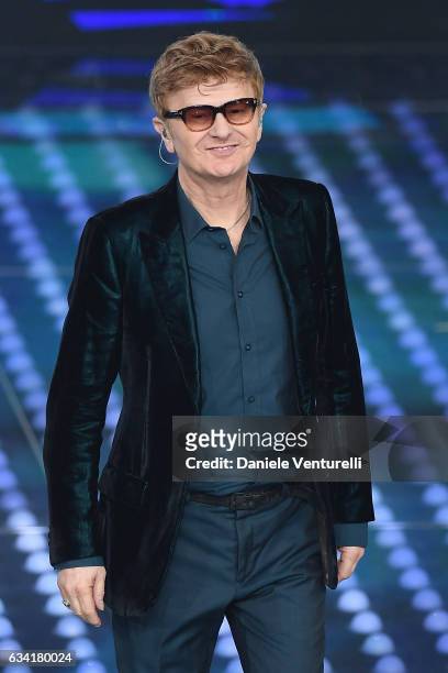 Ron attends the opening night of the 67th Sanremo Festival 2017 at Teatro Ariston on February 7, 2017 in Sanremo, Italy.