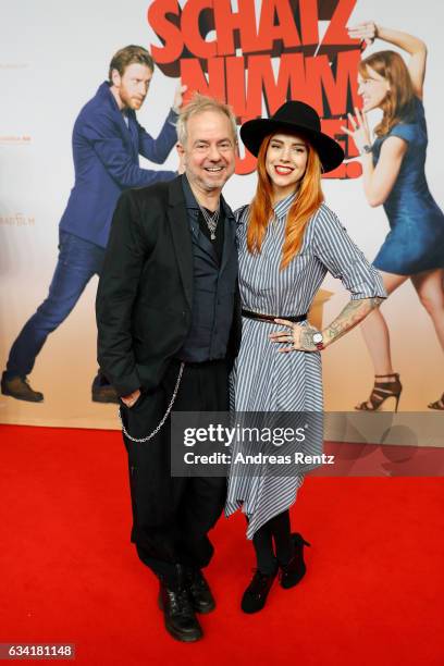 Helmut Zerlett and his daughter Jana Zerlett attend 'Schatz, Nimm Du sie!' German movie premiere at Cineplex Cologne on February 7, 2017 in Cologne,...