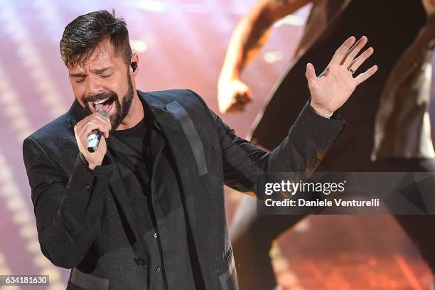 Ricky Martin attends the opening night of the 67th Sanremo Festival 2017 at Teatro Ariston on February 7, 2017 in Sanremo, Italy.