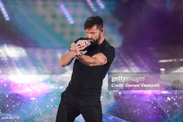 Ricky Martin attends the opening night of the 67th Sanremo Festival 2017 at Teatro Ariston on February 7, 2017 in Sanremo, Italy.