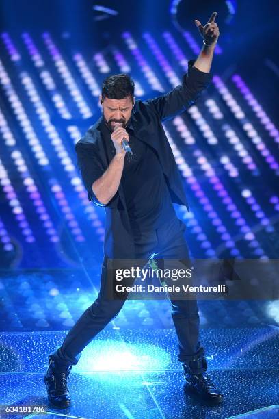 Ricky Martin attends the opening night of the 67th Sanremo Festival 2017 at Teatro Ariston on February 7, 2017 in Sanremo, Italy.