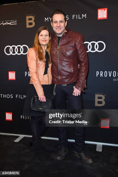 Sascha Vollmer and his girlfriend Jenny attend the PLACE TO B Pre-Berlinale Dinner at Provocateur on February 7, 2017 in Berlin, Germany.