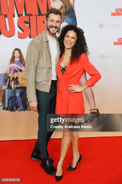 Jochen Schropp and Patricia Meeden attend 'Schatz, Nimm Du sie!' German movie premiere at Cineplex Cologne on February 7, 2017 in Cologne, Germany.