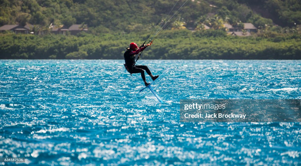 Former President Barack Obama Goes Kitesurfing In The Caribbean