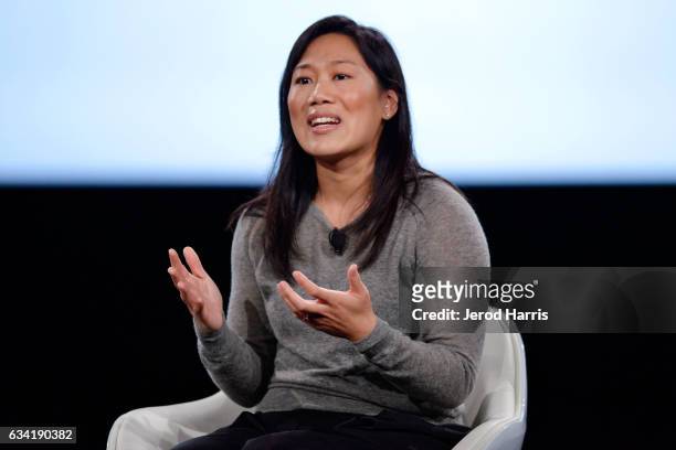 Priscilla Chan speaks on stage at The 2017 MAKERS Conference at Terranea Resort and Spa on February 7, 2017 in Rancho Palos Verdes, California.