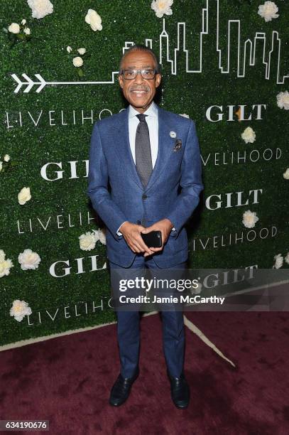 Rev. Al Sharpton attends the GILT and Ashley Biden celebration of the launch of exclusive Livelihood Collection at Spring Place on February 7, 2017...