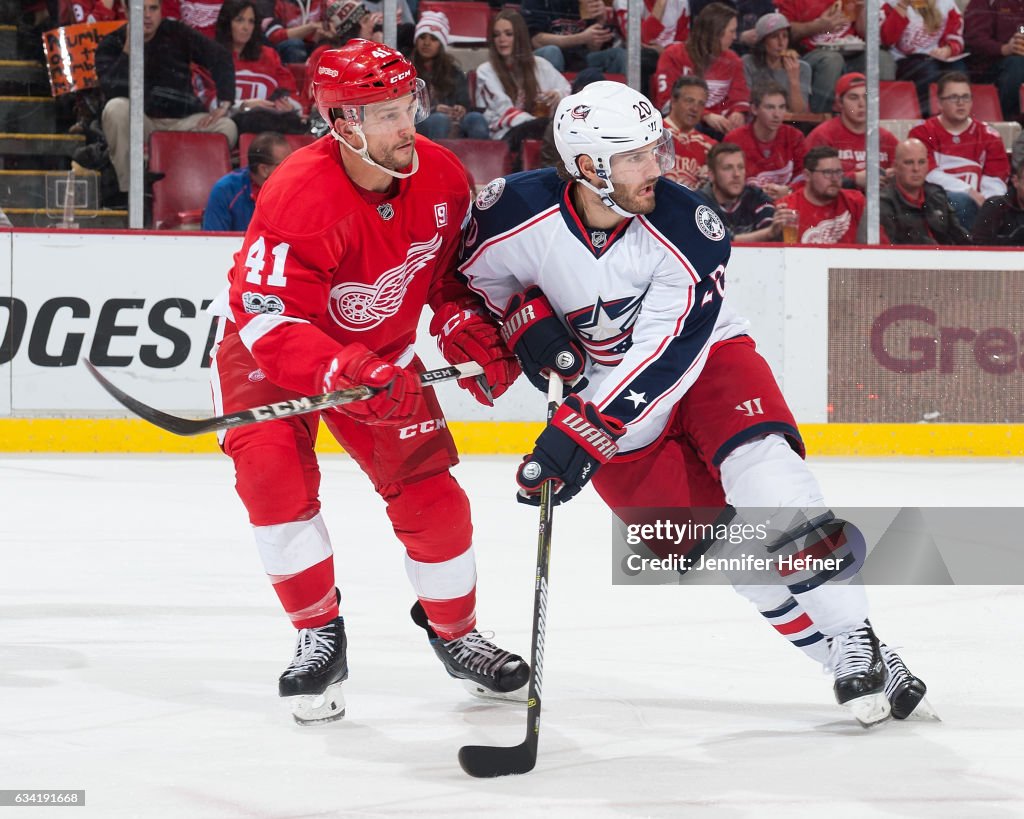 Columbus Blue Jackets v Detroit Red Wings