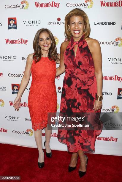 Joy Bauer and TV personality Hoda Kotb attends the 14th annual Woman's Day Red Dress Awards at Jazz at Lincoln Center on February 7, 2017 in New York...