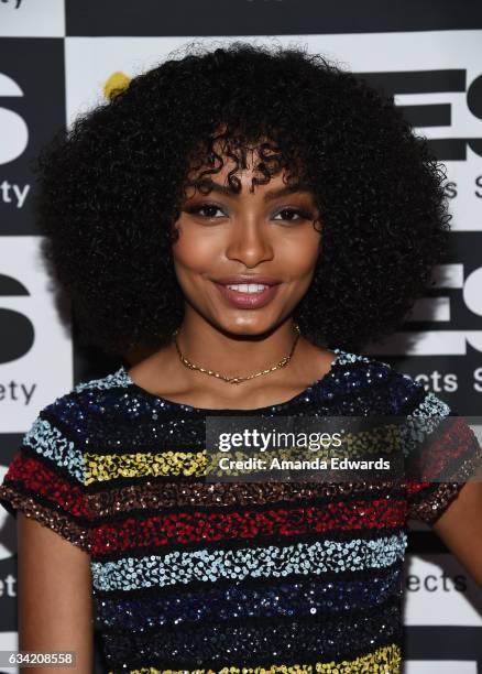 Actress Yara Shahidi arrives at the 15th Annual Visual Effects Society Awards at The Beverly Hilton Hotel on February 7, 2017 in Beverly Hills,...