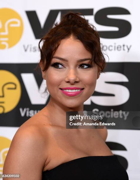 Actress Jessica Parker Kennedy arrives at the 15th Annual Visual Effects Society Awards at The Beverly Hilton Hotel on February 7, 2017 in Beverly...