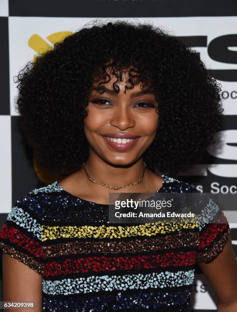 Actress Yara Shahidi arrives at the 15th Annual Visual Effects Society Awards at The Beverly Hilton Hotel on February 7, 2017 in Beverly Hills,...