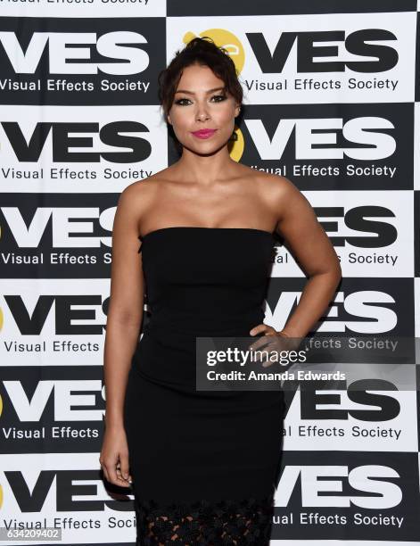 Actress Jessica Parker Kennedy arrives at the 15th Annual Visual Effects Society Awards at The Beverly Hilton Hotel on February 7, 2017 in Beverly...