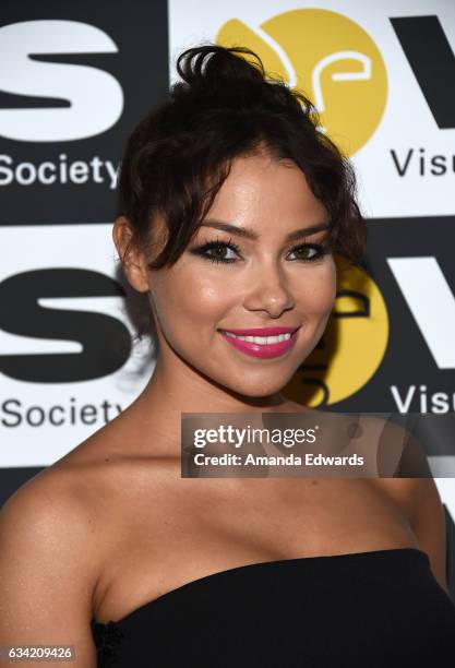 Actress Jessica Parker Kennedy arrives at the 15th Annual Visual Effects Society Awards at The Beverly Hilton Hotel on February 7, 2017 in Beverly...