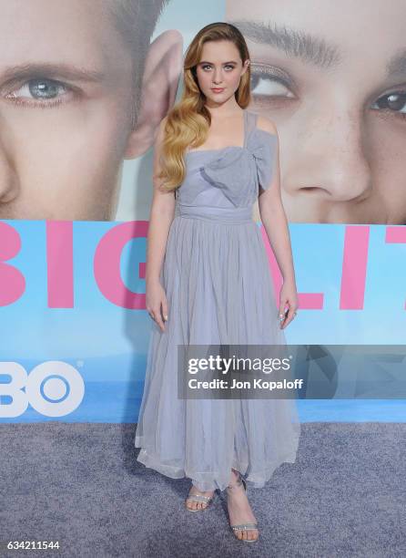 Actress Kathryn Newton arrives at the Los Angeles premiere "Big Little Lies" at TCL Chinese Theatre on February 7, 2017 in Hollywood, California.