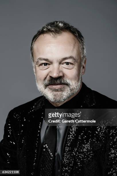Tv presenter Graham Norton is photographed at the National Television Awards on January 25, 2017 in London, England.