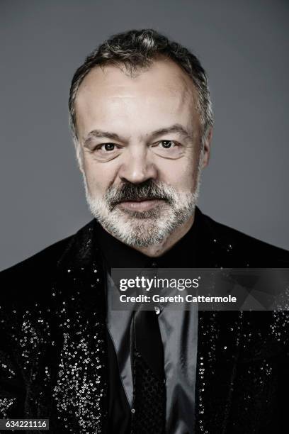Tv presenter Graham Norton is photographed at the National Television Awards on January 25, 2017 in London, England.