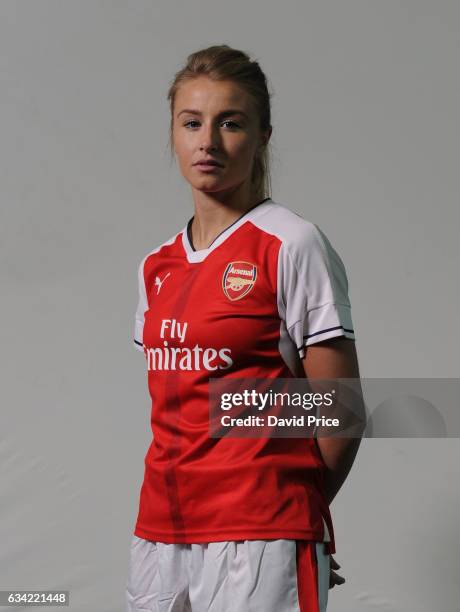 Leah Williamson of Arsenal Ladies during Arsenal Ladies Photocall at London Colney on February 7, 2017 in St Albans, England.
