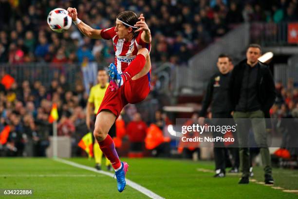 Filipe Luis during the 1/2 final King Cup match between F.C. Barcelona v Atletico de Madrid, in Barcelona, on February 07, 2017. Photo: Joan...