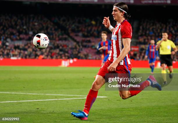 Filipe Luis during the 1/2 final King Cup match between F.C. Barcelona v Atletico de Madrid, in Barcelona, on February 07, 2017. Photo: Joan...