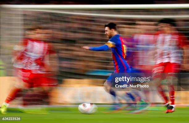 Leo Messi during the 1/2 final King Cup match between F.C. Barcelona v Atletico de Madrid, in Barcelona, on February 07, 2017. Photo: Joan...