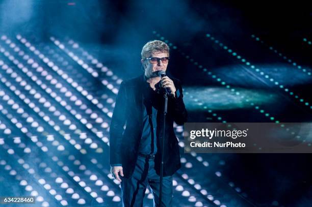 Ron attend the opening night of the 67th Sanremo Festival 2017 at Teatro Ariston on February 7, 2017 in Sanremo, Italy.